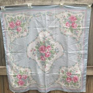 Avon pink and blue floral scarf